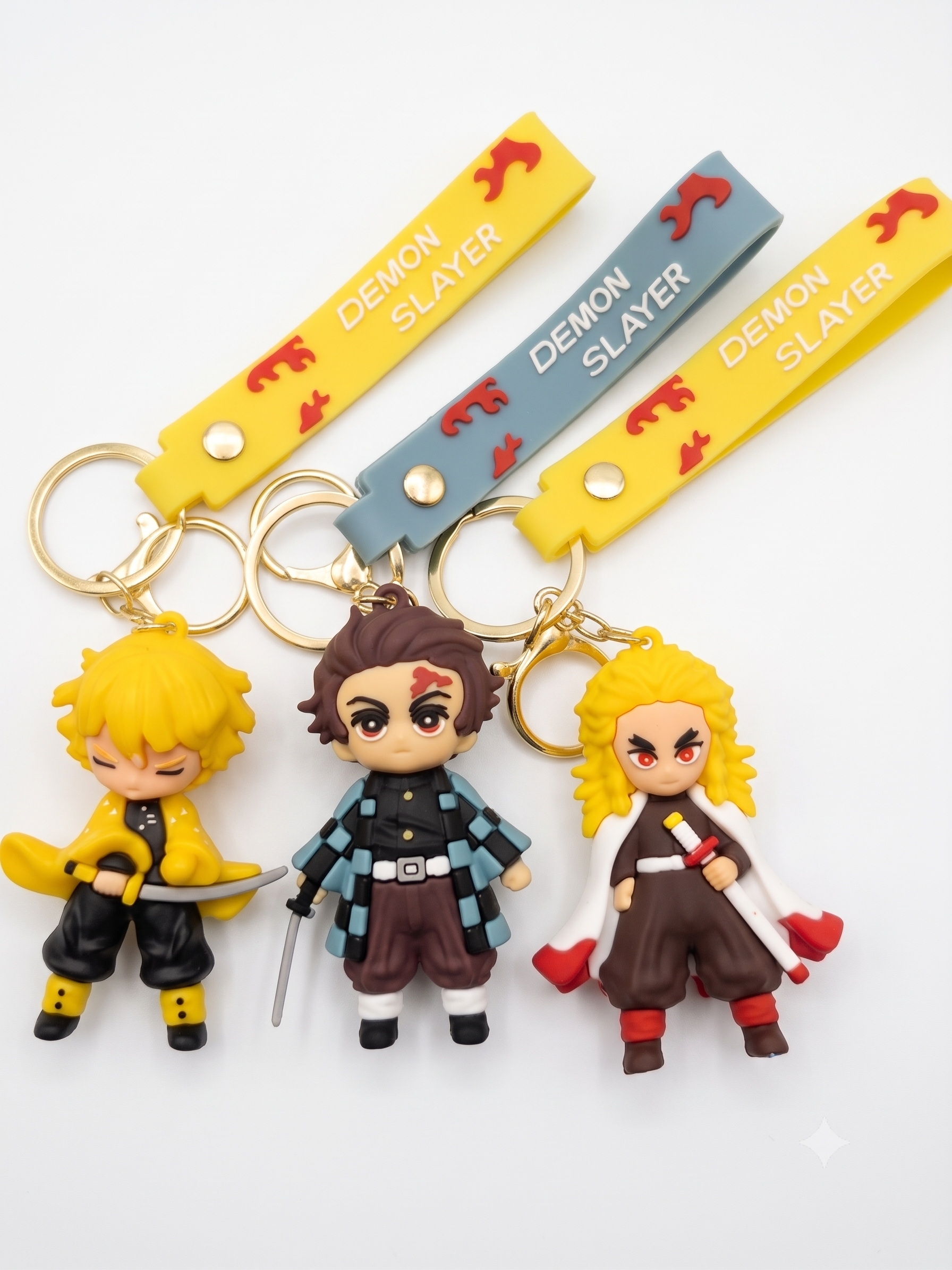 Demon Slayer Rubber Keychain set of 3