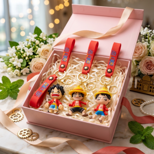 Set of 3 One Piece keychains consisting of Luffy