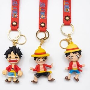 One Piece 3D Character Fluffy Keychain Set of 3 - Image 3
