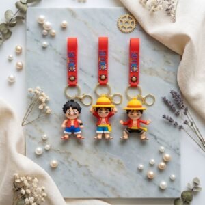 One Piece 3D Character Fluffy2 Keychain Set of 3 - Image 2