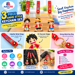 One Piece 3D Character Fluffy Keychain Set of 3 - Image 4